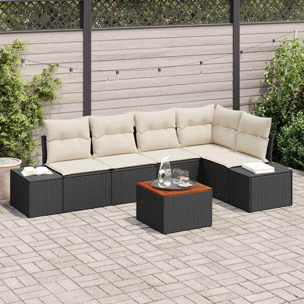 Garten Sofa Set 6 Pcs Poly Rattan