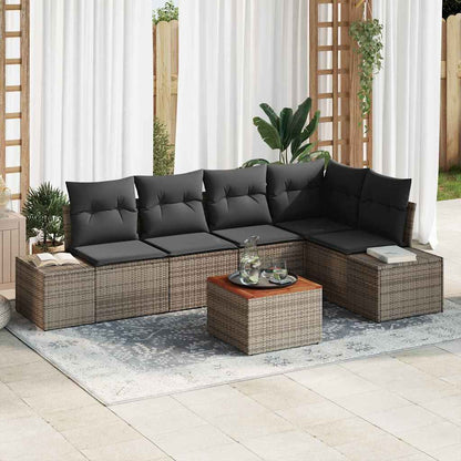 Garten Sofa Set 6 Pcs Poly Rattan