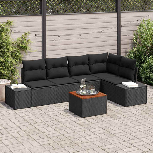 Garten Sofa Set 6 Pcs Poly Rattan