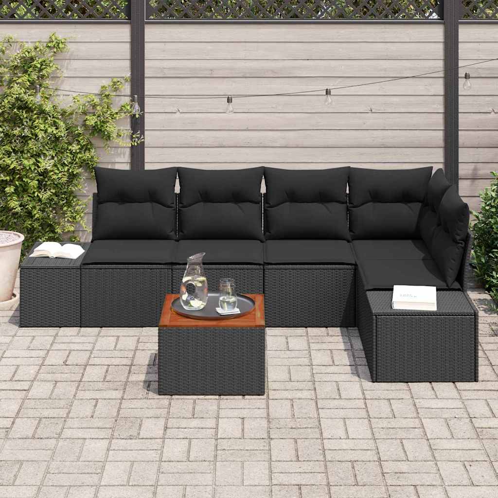Garten Sofa Set 6 Pcs Poly Rattan