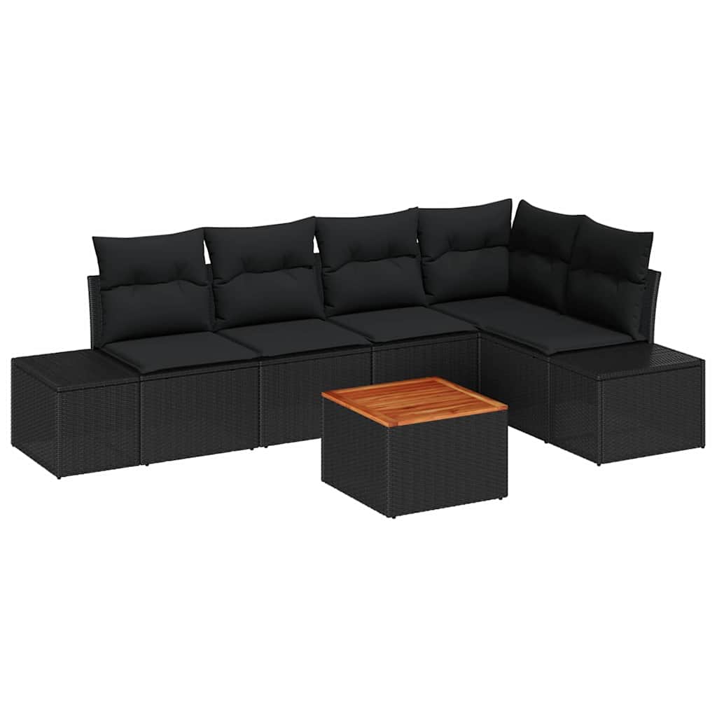 Garten Sofa Set 6 Pcs Poly Rattan