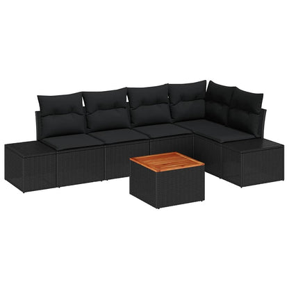 Garten Sofa Set 6 Pcs Poly Rattan