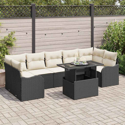 8-Teiliges Gartensofa-Set Mit Kissen Es Poly-Rattan