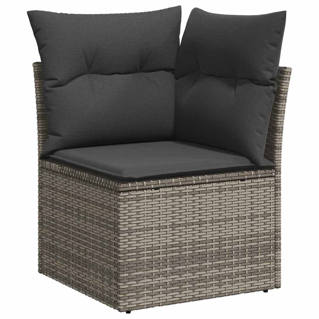 7-Teiliges Garten Sofa Set Mit Kissen Poly Rattan