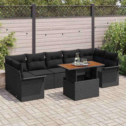 8-Teiliges Garten-Sofa-Set Mit Kissen In Aus Poly Rattan