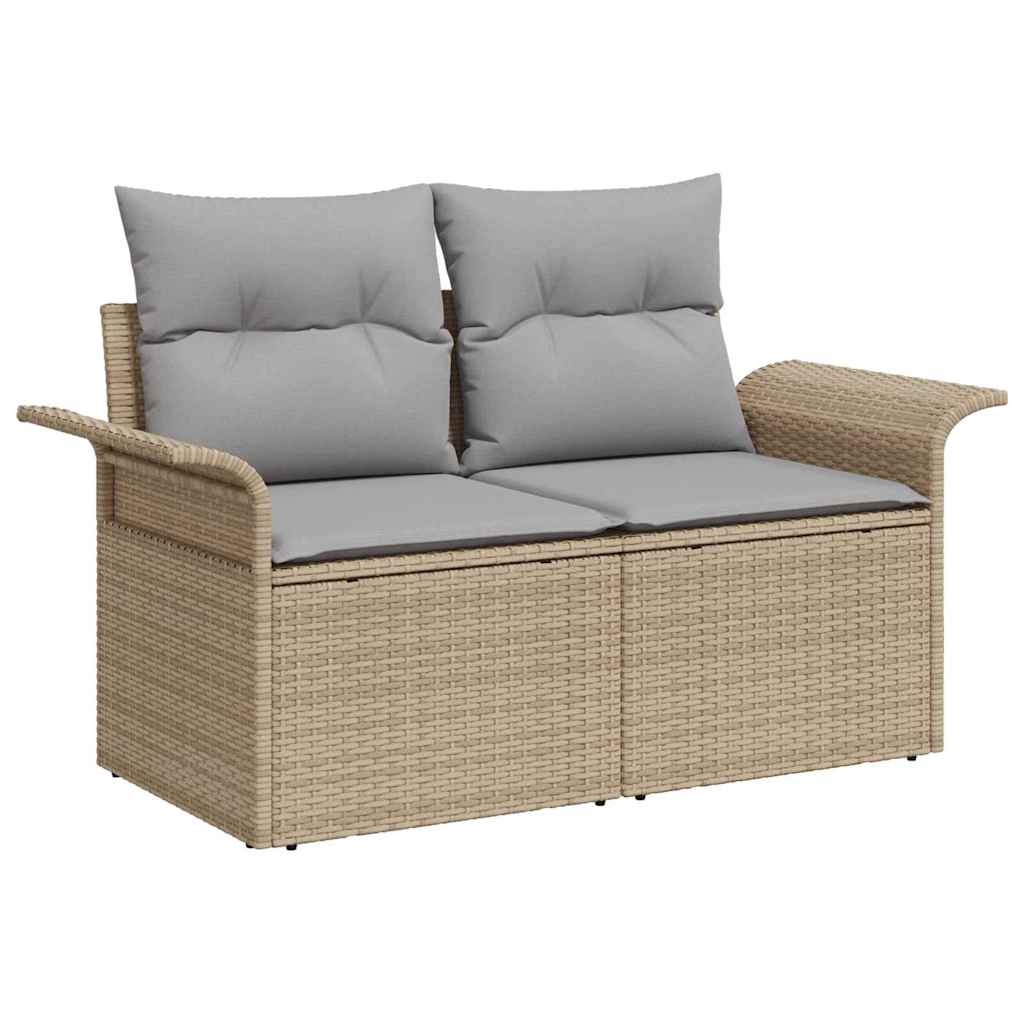 6-Teiliges Garten-Sofa Set Mit Kissen In Aus Poly Rattan