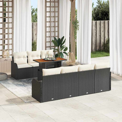 8-Teiliges Garten-Sofa-Set Mit Kissen, Es Poly-Rattan