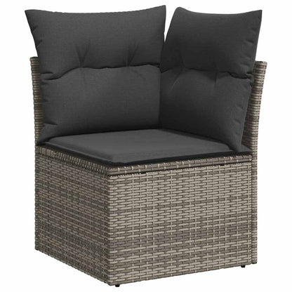 10-Teilige Garten Sofa Set Mit Kissen Poly Rattan