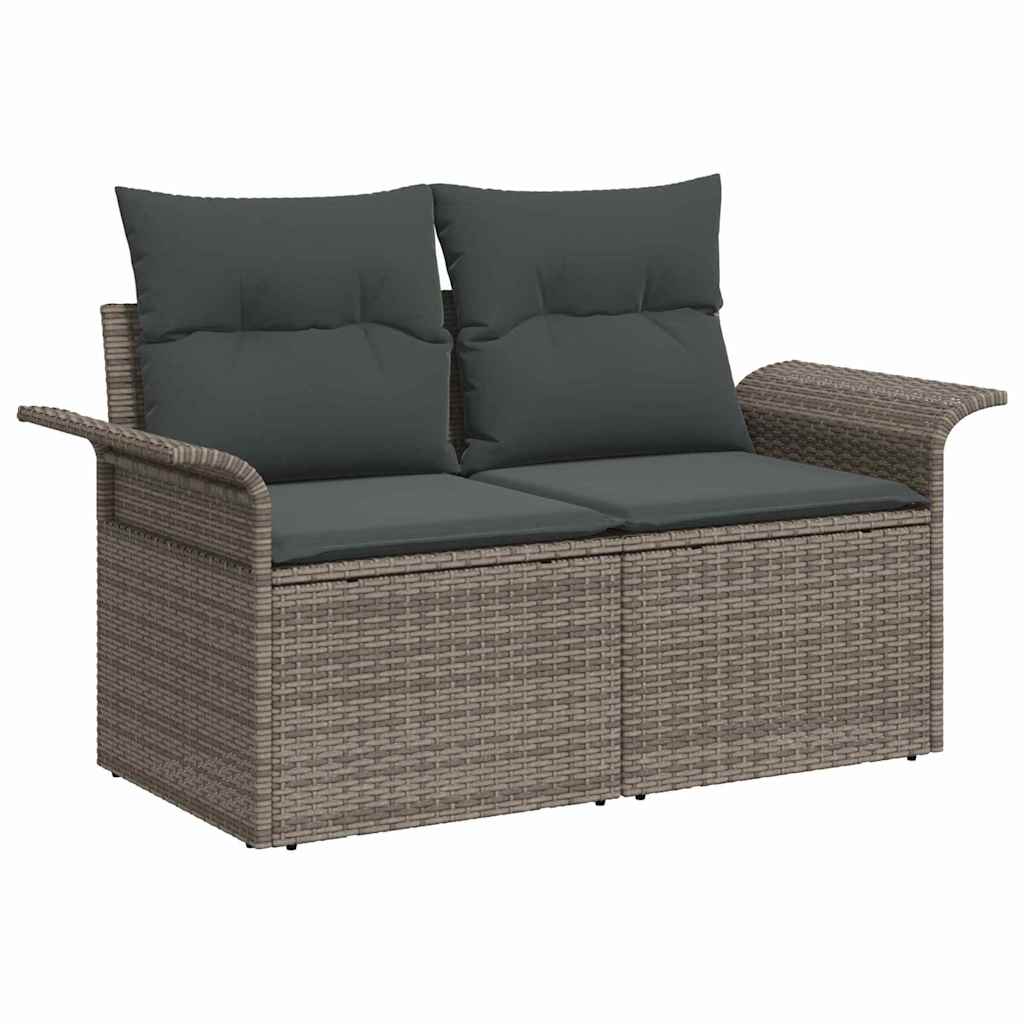 4-Tlg. Garten-Sofagarnitur Mit Kissen Poly Rattan