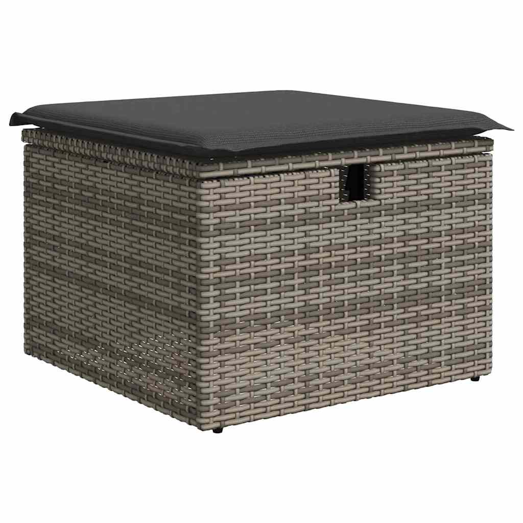 4-Tlg. Garten-Sofagarnitur Mit Kissen Poly Rattan