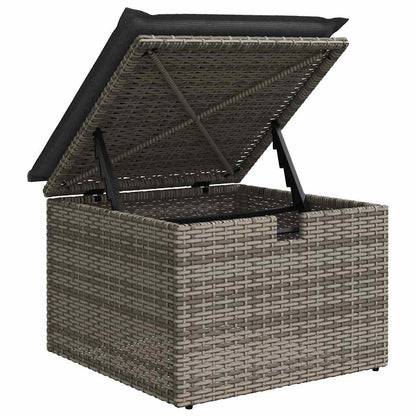4-Tlg. Garten-Sofagarnitur Mit Kissen Poly Rattan