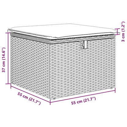 6-Tlg. Garten-Sofagarnitur Mit Kissen Poly Rattan