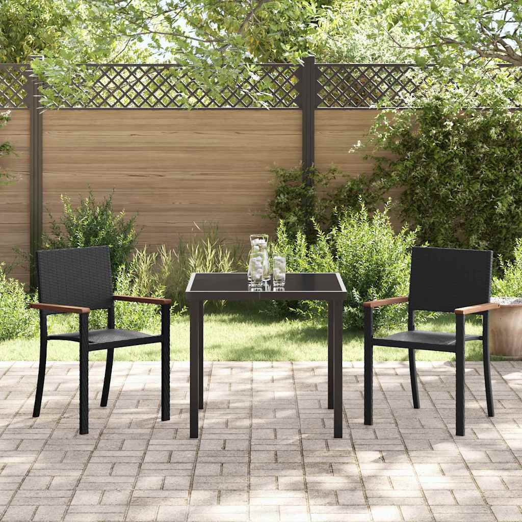 Garten Essgruppe 5 Pcs Braun Und Schwarz 140 X 70 X 73 Cm