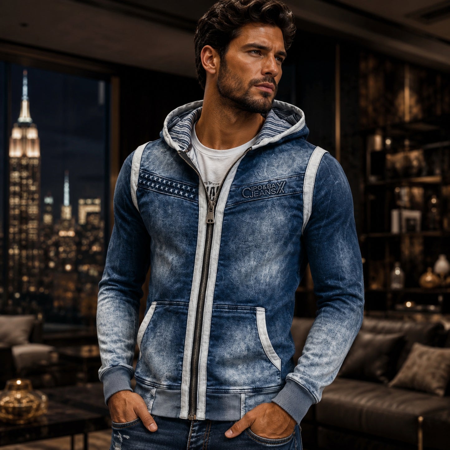 Men's Jeans Jacket - Cipo & Baxx - CJ139A