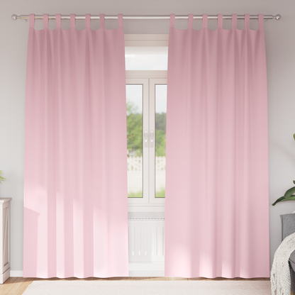 Verdunkelungsvorhänge 2 Pcs 225 X 140 Cm Polyester Baby Pink