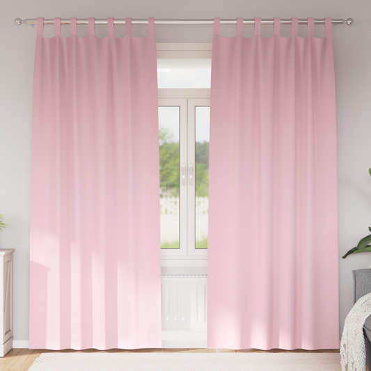 Verdunkelungsvorhänge 2 Pcs 225 X 140 Cm Polyester Baby Pink