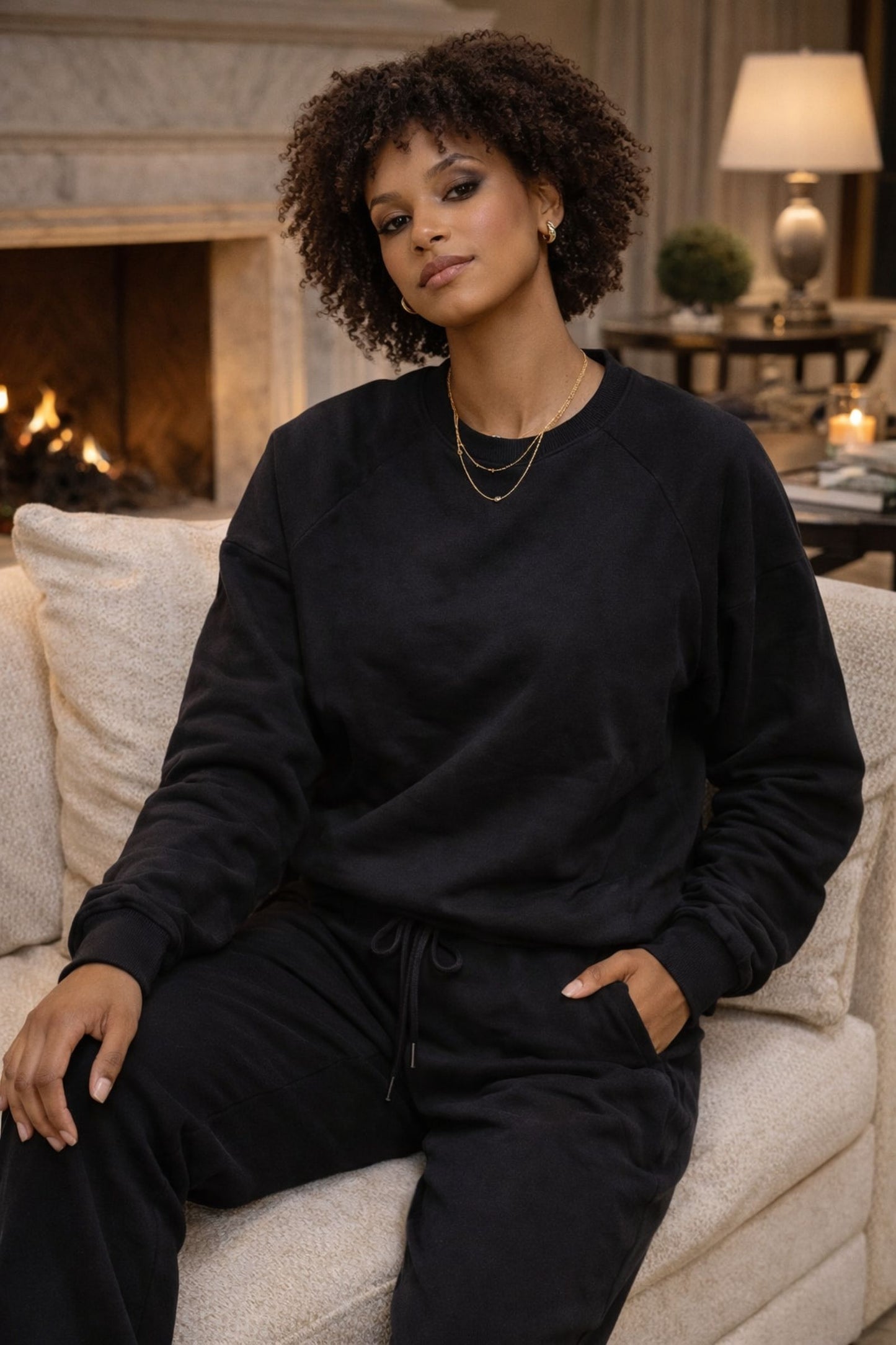 Damen Set pullover mit hosen Attenzione